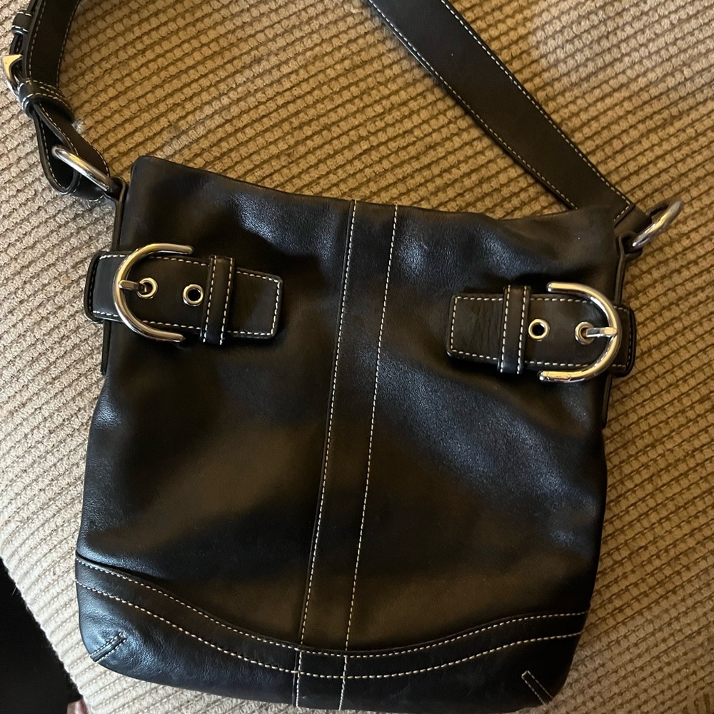 Authentic Coach black shoulder bag